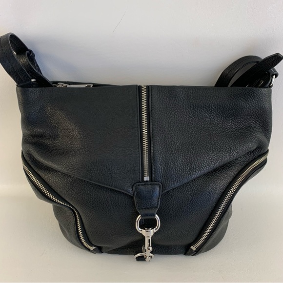 Rebecca Minkoff Julian Messenger Black Leather Handbag - Picture 5 of 6